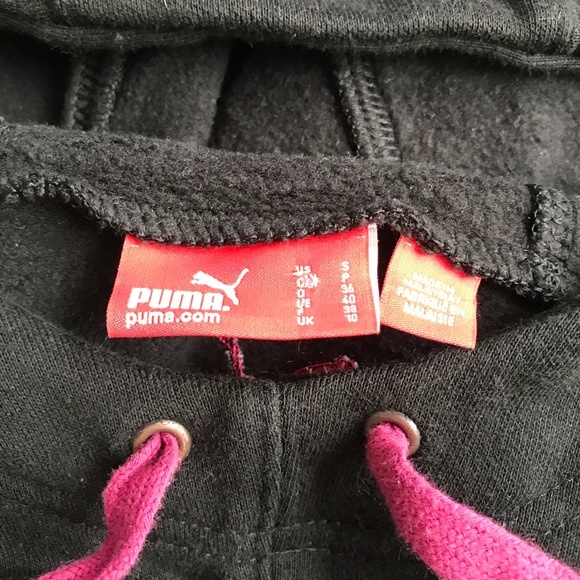 Puma black hoodie with magenta accents size sm - Picture 4 of 4